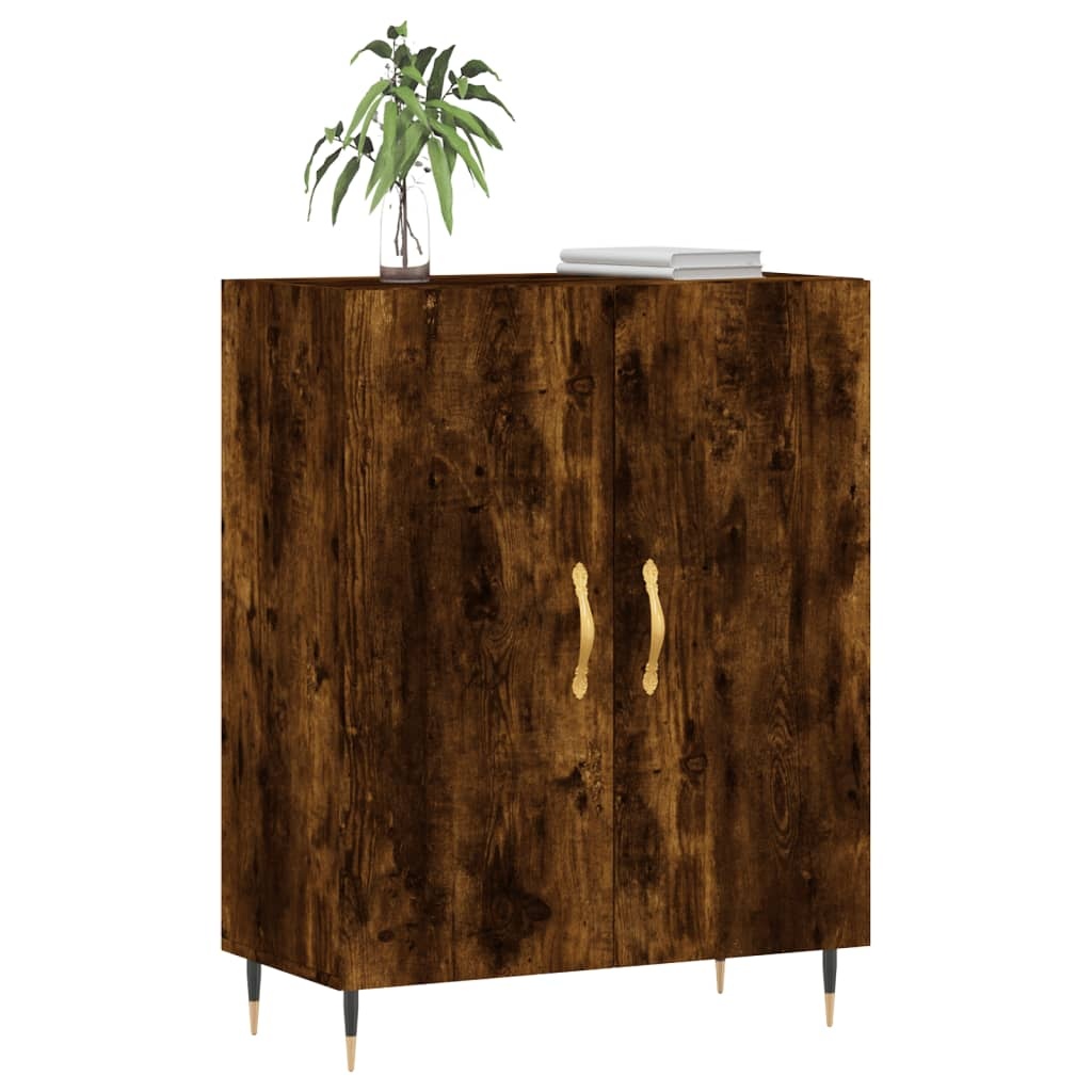 VidaXL Dressoir 69,5x34x90 cm bewerkt hout gerookt eikenkleurig