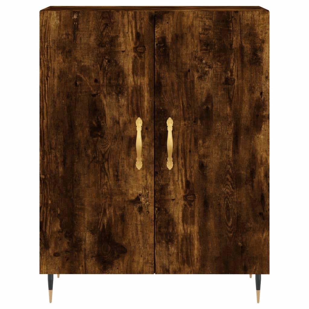 VidaXL Dressoir 69,5x34x90 cm bewerkt hout gerookt eikenkleurig