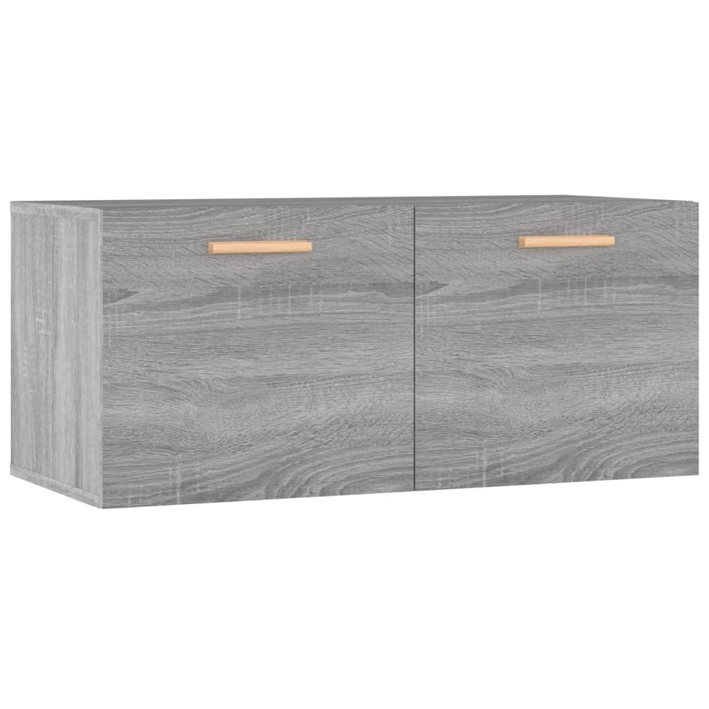 VidaXL Wandkast 80x35x36,5 cm bewerkt hout grijs sonoma eikenkleurig