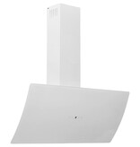 VidaXL Wandafzuigkap 90 cm staal en gehard glas wit