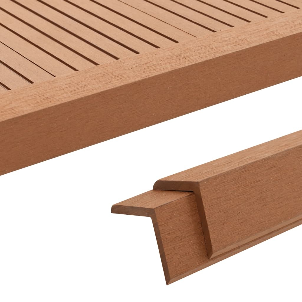 VidaXL Terras hoekplinten 5 st 170 cm HKC lichtbruin
