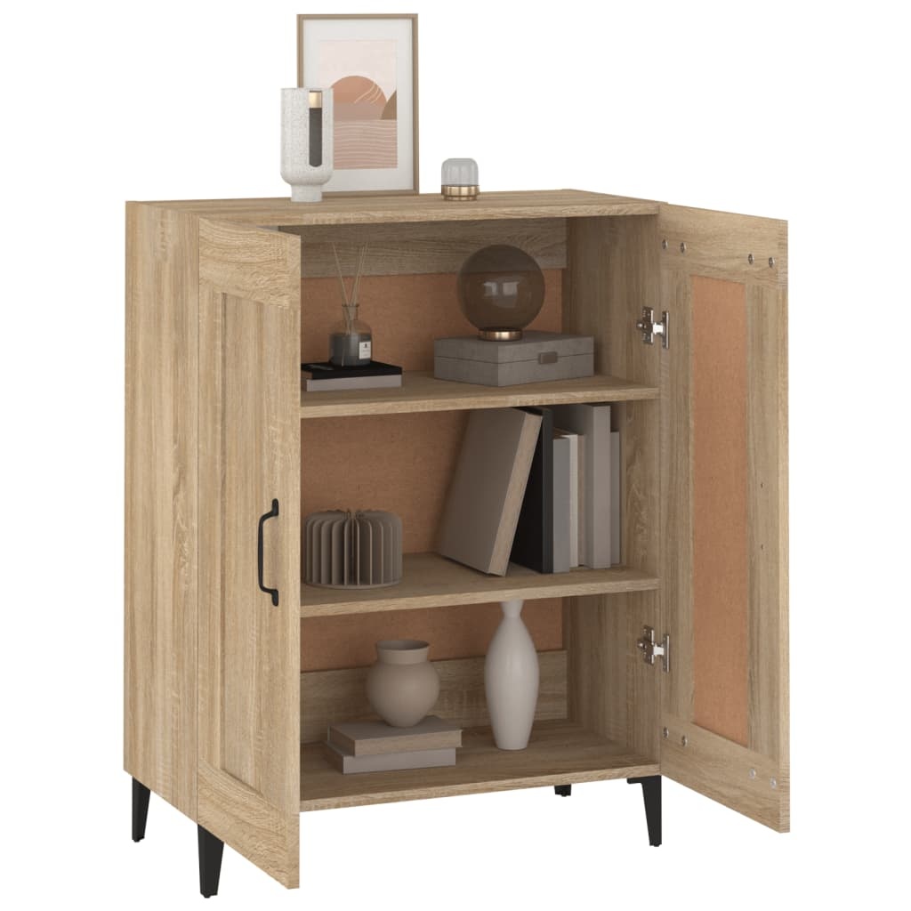 VidaXL Dressoir 69,5x34x90 cm bewerkt hout sonoma eikenkleurig