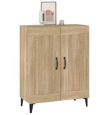 VidaXL Dressoir 69,5x34x90 cm bewerkt hout sonoma eikenkleurig