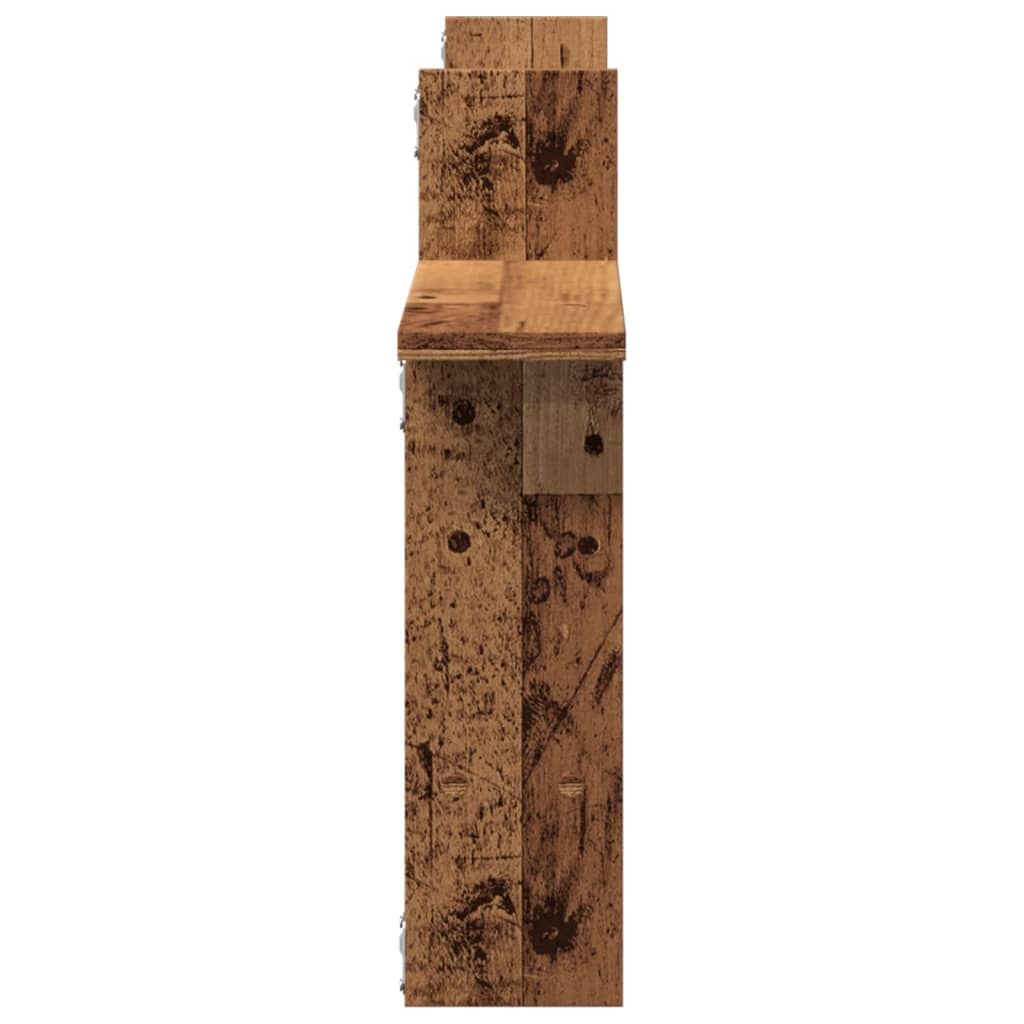 VidaXL Wandschappen 2 st 50x12x50 cm bewerkt hout oud houtkleurig