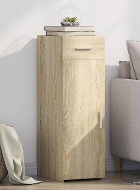 VidaXL Dressoir 30x42,5x93 cm bewerkt hout sonoma eikenkleurig