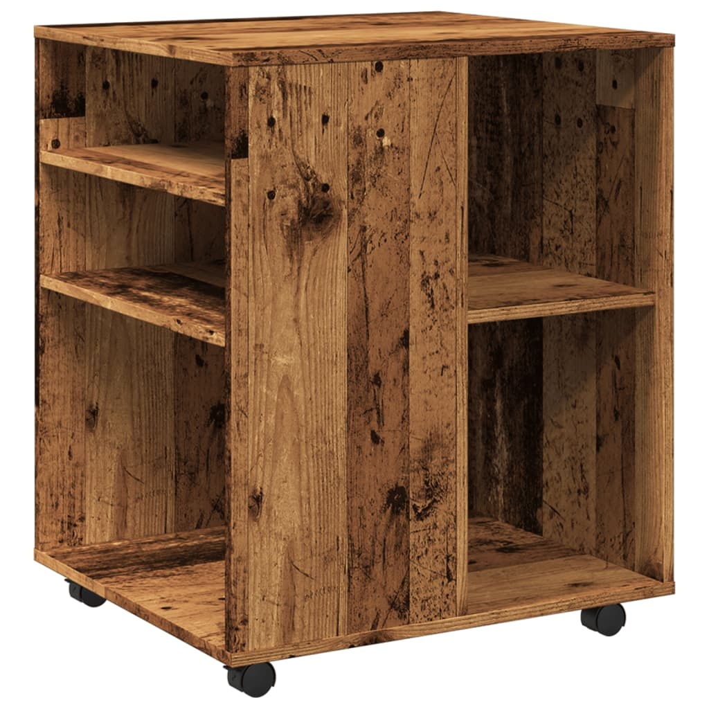 VidaXL Rolkast 60x53x72 cm bewerkt hout oud houtkleurig