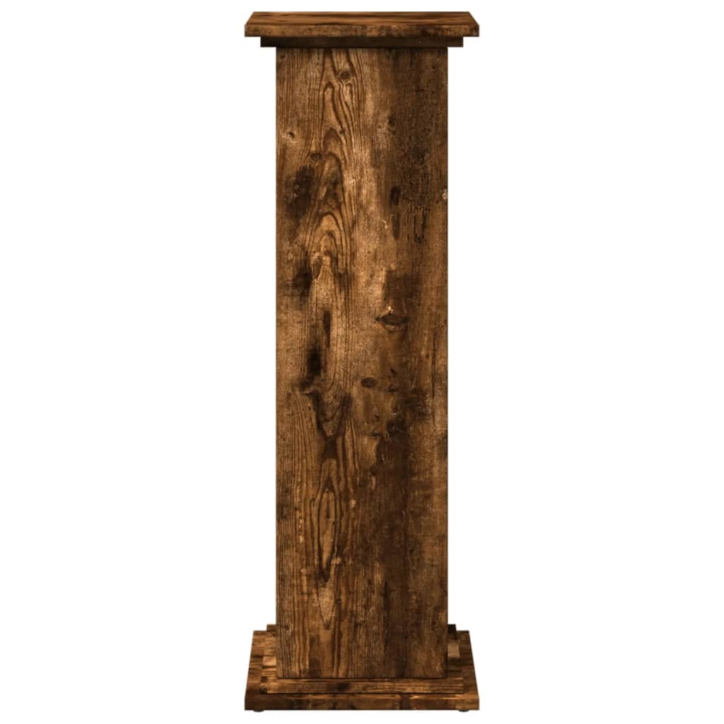 VidaXL Sokkel met opbergruimte 31x30x90 cm bewerkt hout gerookt eiken