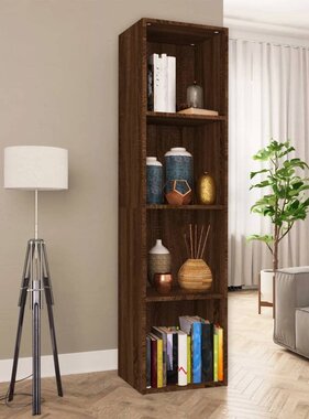 VidaXL Boekenkast / tv-meubel 36x30x143 cm bruin eikenkleur