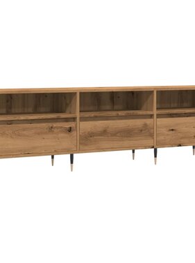 VidaXL Tv-meubel 150x30x44,5 cm bewerkt hout artisanaal eikenkleur