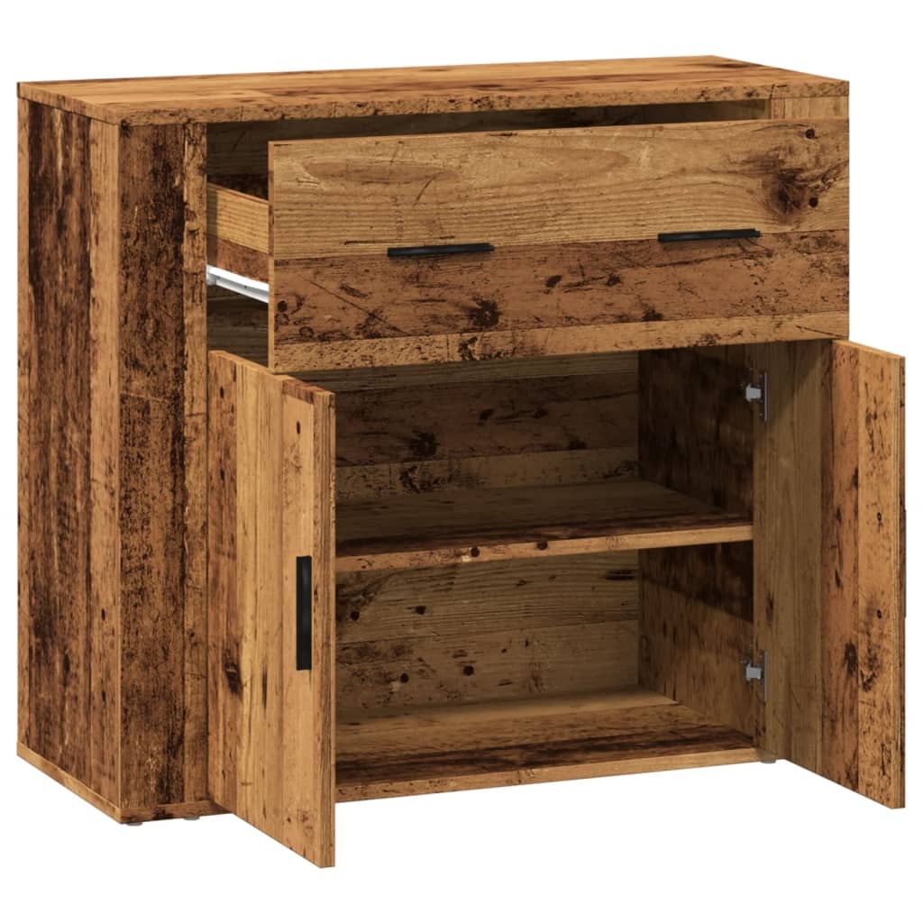 VidaXL Dressoir 80x33x70 cm bewerkt hout oud houtkleurig