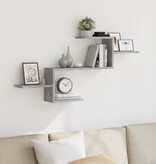 VidaXL Wandschap 104x15x49 cm bewerkt hout betongrijs