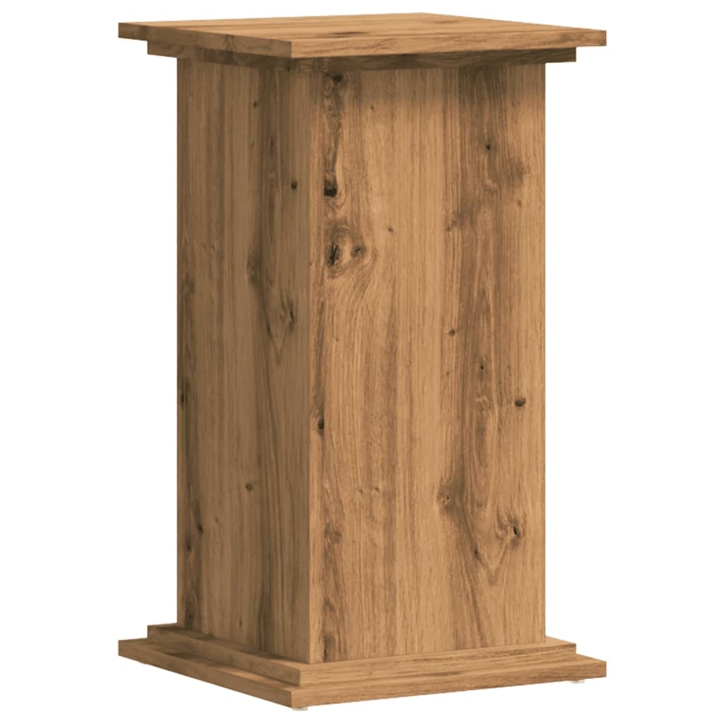 VidaXL Plantenstandaard 33x33x60 cm bewerkt hout artisanaal eiken