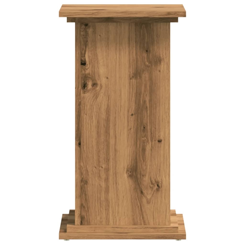 VidaXL Plantenstandaard 33x33x60 cm bewerkt hout artisanaal eiken