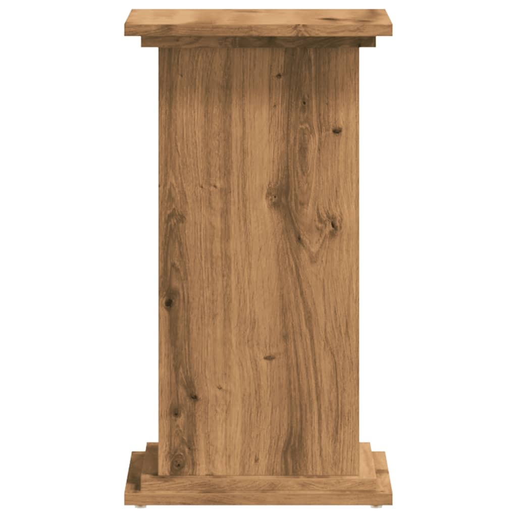 VidaXL Plantenstandaard 33x33x60 cm bewerkt hout artisanaal eiken