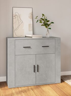 VidaXL Dressoir 80x33x70 cm bewerkt hout betongrijs