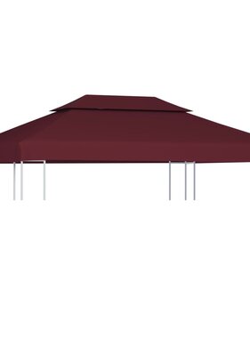 VidaXL Prieeldak 2-laags 310 g/m² 4x3 m bordeaux