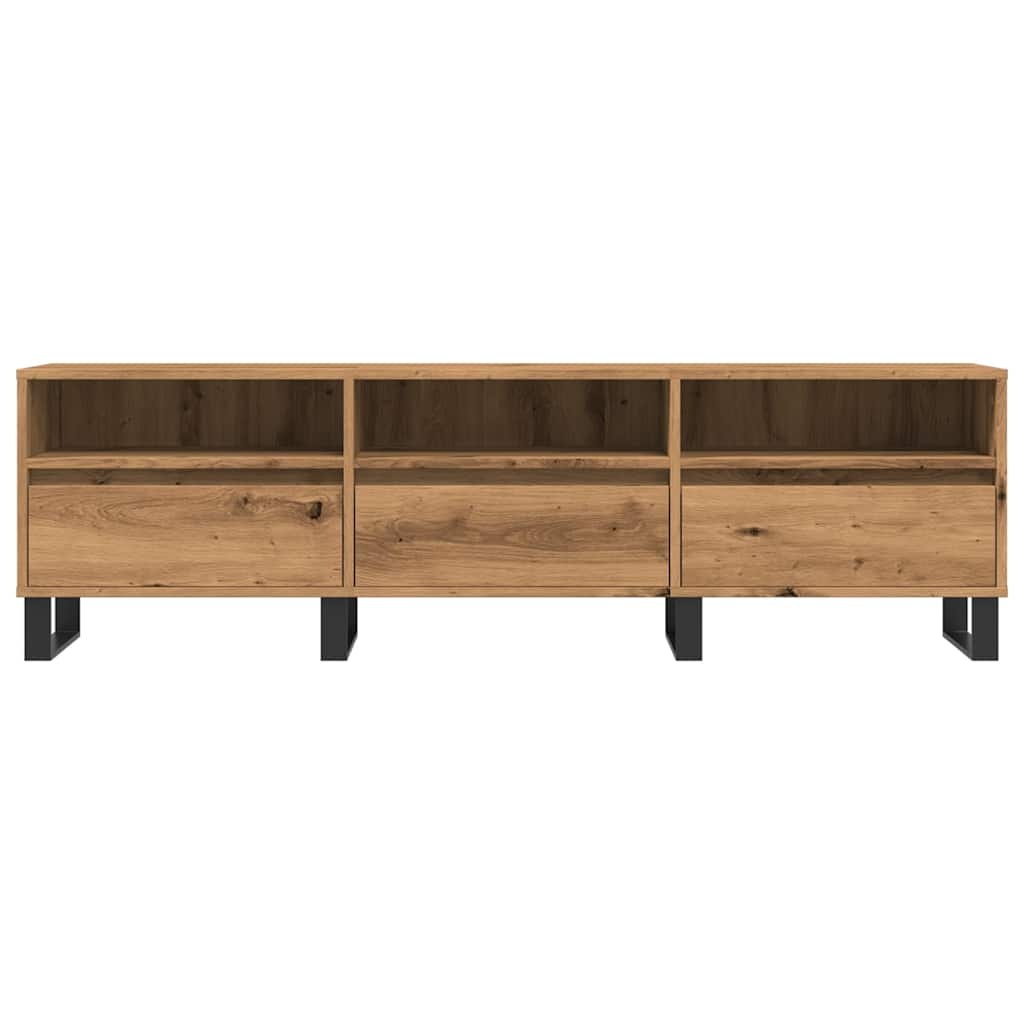 VidaXL Tv-meubel 150x30x44,5 cm bewerkt hout artisanaal eikenkleur