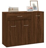 VidaXL Dressoir 88x30x70 cm bewerkt hout bruin eikenkleur
