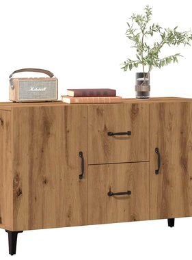 VidaXL Dressoir 100x36x60 cm bewerkt hout artisanaal eikenkleurig