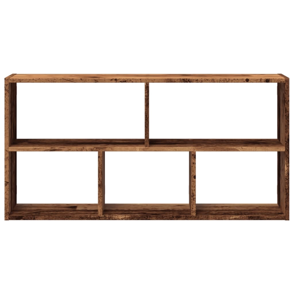 VidaXL Wandschap 100x25x50 cm bewerkt hout oud houtkleurig