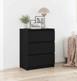 VidaXL Dressoir 60x35x76 cm bewerkt hout zwart eikenkleurig