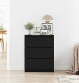 VidaXL Dressoir 60x35x76 cm bewerkt hout zwart eikenkleurig