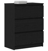 VidaXL Dressoir 60x35x76 cm bewerkt hout zwart eikenkleurig