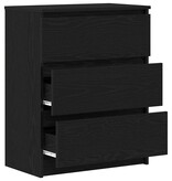 VidaXL Dressoir 60x35x76 cm bewerkt hout zwart eikenkleurig
