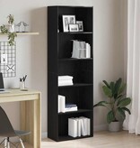 VidaXL Boekenkast 60x30x189 cm spaanplaat zwart eikenkleurig