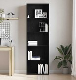 VidaXL Boekenkast 60x30x189 cm spaanplaat zwart eikenkleurig
