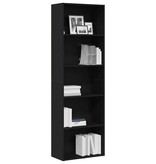 VidaXL Boekenkast 60x30x189 cm spaanplaat zwart eikenkleurig