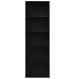 VidaXL Boekenkast 60x30x189 cm spaanplaat zwart eikenkleurig