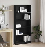 VidaXL Boekenkast 80x24x176 cm spaanplaat zwart eikenkleurig
