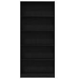 VidaXL Boekenkast 80x24x176 cm spaanplaat zwart eikenkleurig