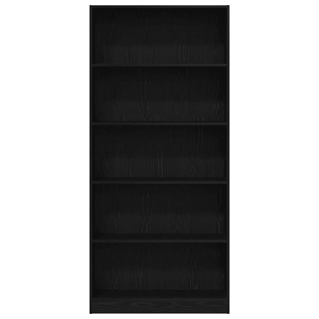 VidaXL Boekenkast 80x24x176 cm spaanplaat zwart eikenkleurig