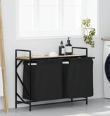 VidaXL Wasmand 2 vakken met plank sonoma eikenkleurig