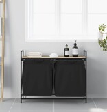 VidaXL Wasmand 2 vakken met plank sonoma eikenkleurig