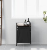 VidaXL Wasmand 1 vak met plank bruin eikenkleurig