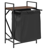 VidaXL Wasmand 1 vak met plank bruin eikenkleurig