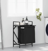 VidaXL Wasmand 1 vak met plank grijs sonoma eiken