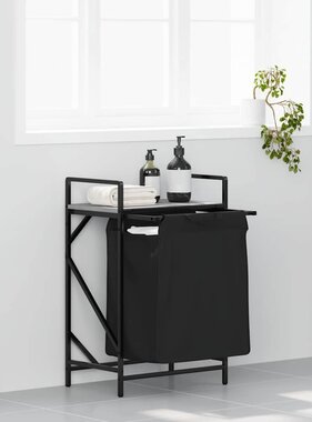 VidaXL Wasmand 1 vak met plank grijs sonoma eiken