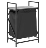 VidaXL Wasmand 1 vak met plank grijs sonoma eiken