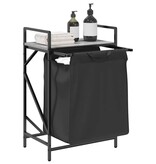 VidaXL Wasmand 1 vak met plank grijs sonoma eiken