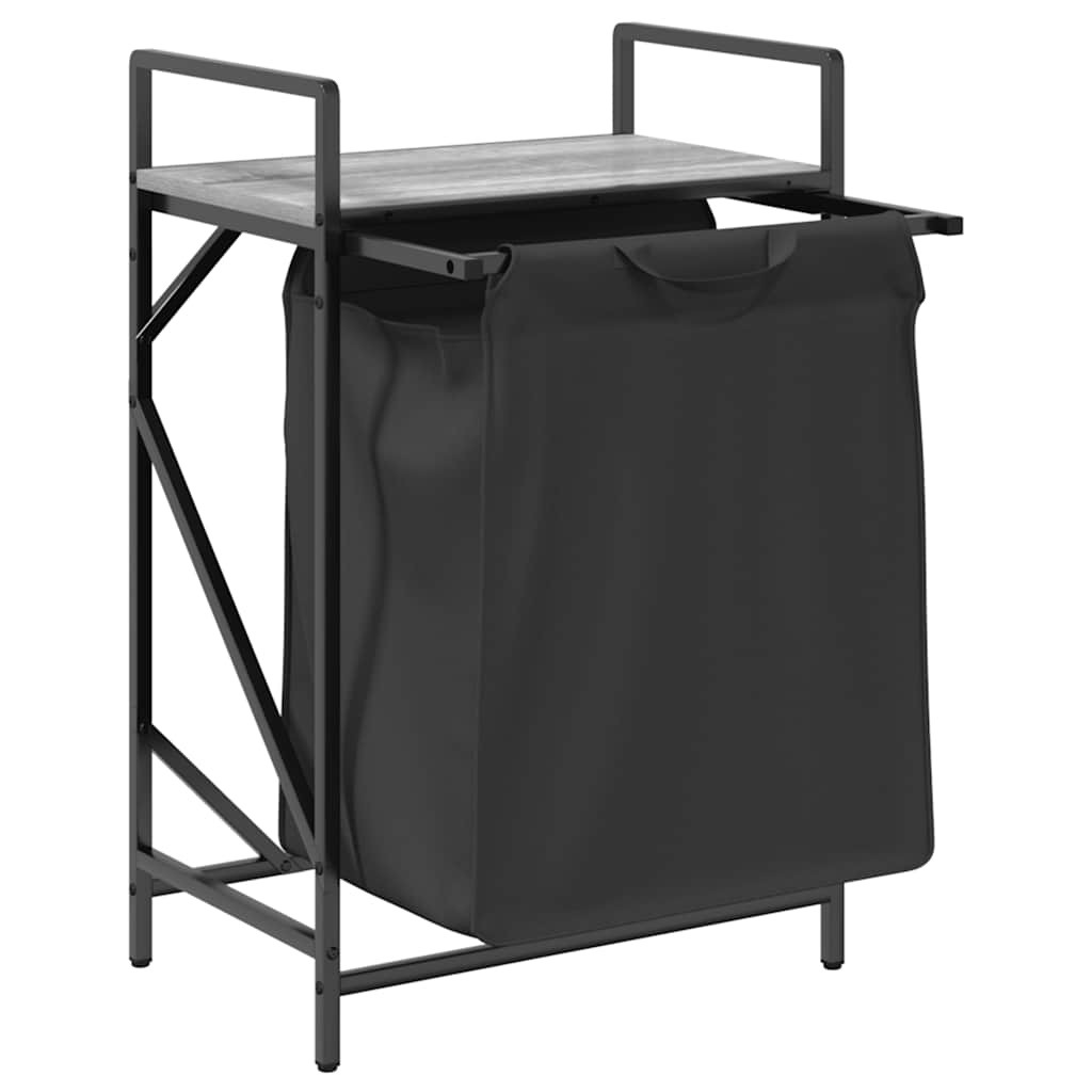 VidaXL Wasmand 1 vak met plank grijs sonoma eiken