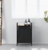 VidaXL Wasmand 1 vak met plank gerookt eikenkleurig