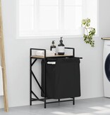 VidaXL Wasmand 1 vak met plank sonoma eikenkleurig