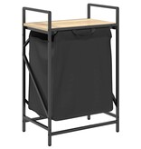 VidaXL Wasmand 1 vak met plank sonoma eikenkleurig