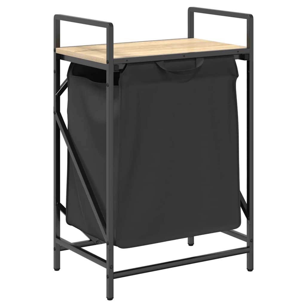 VidaXL Wasmand 1 vak met plank sonoma eikenkleurig