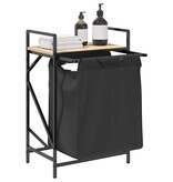 VidaXL Wasmand 1 vak met plank sonoma eikenkleurig