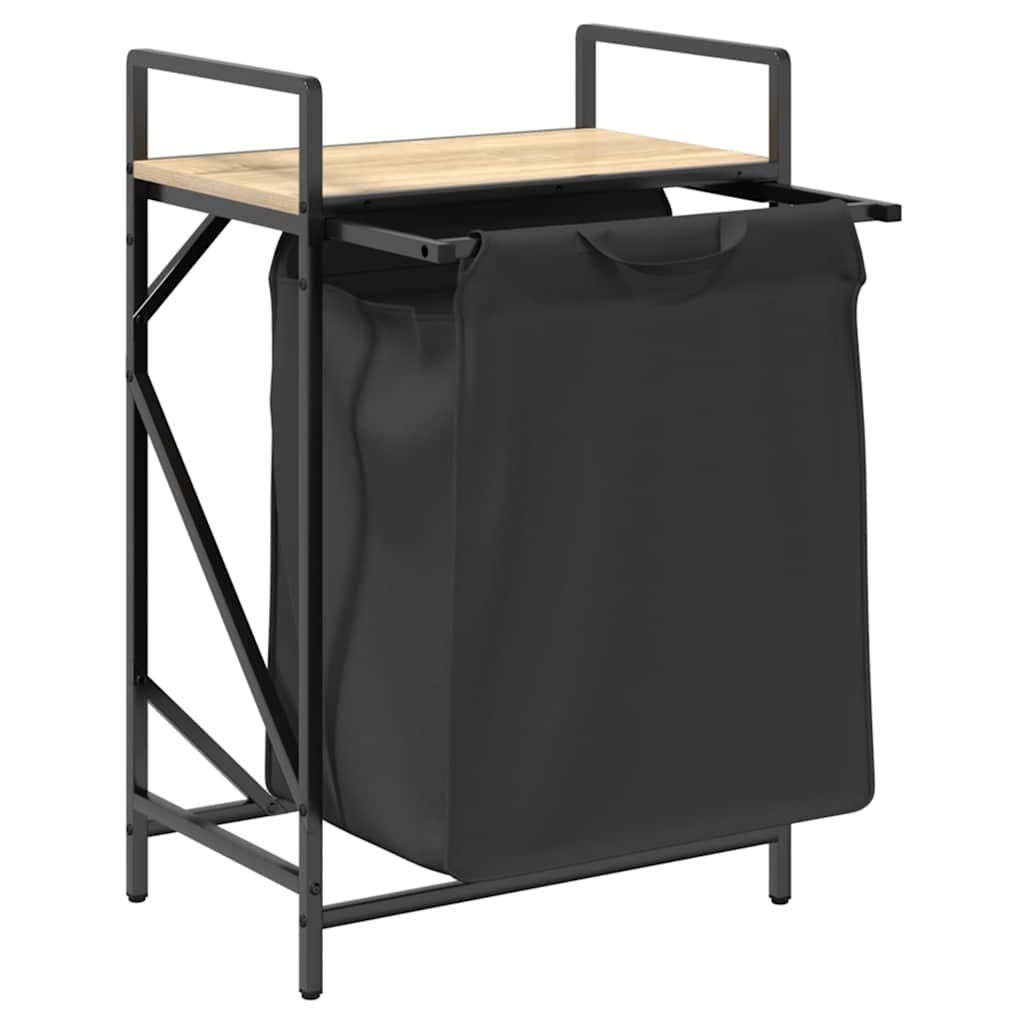 VidaXL Wasmand 1 vak met plank sonoma eikenkleurig